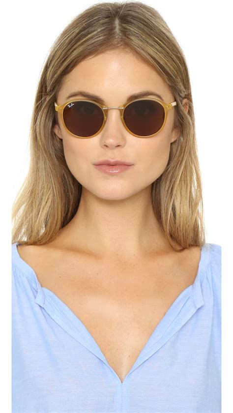 ray ban round women's sunglasses.